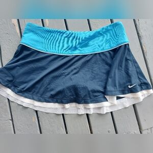 Nike Blue and White Athletic Skirt
